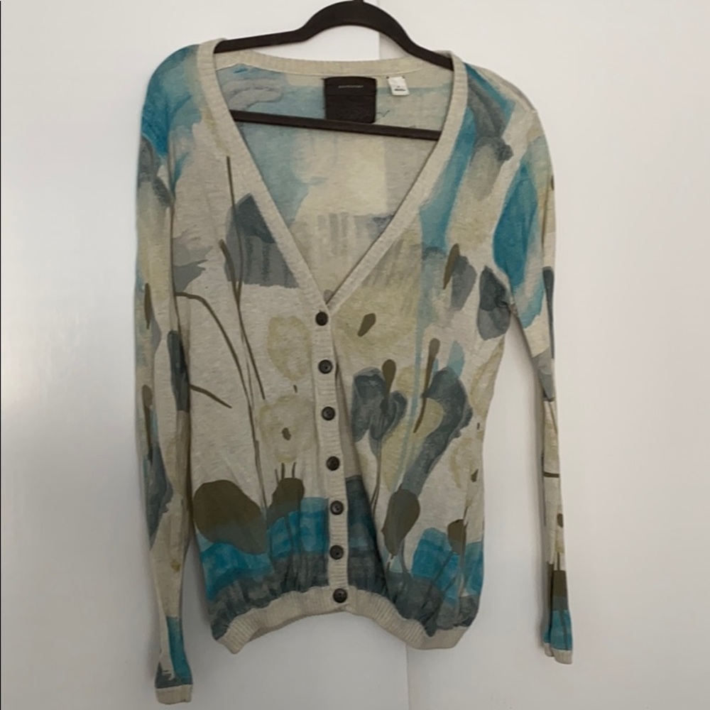 Anthropologie Guinevere Blue Grey Sweater -